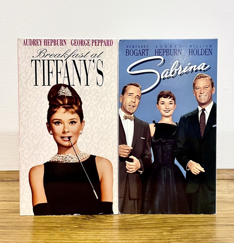 Audrey Hepburn VHS Lot of 2 - Breakfast at Tiffany's & Sabrina Classic OOP