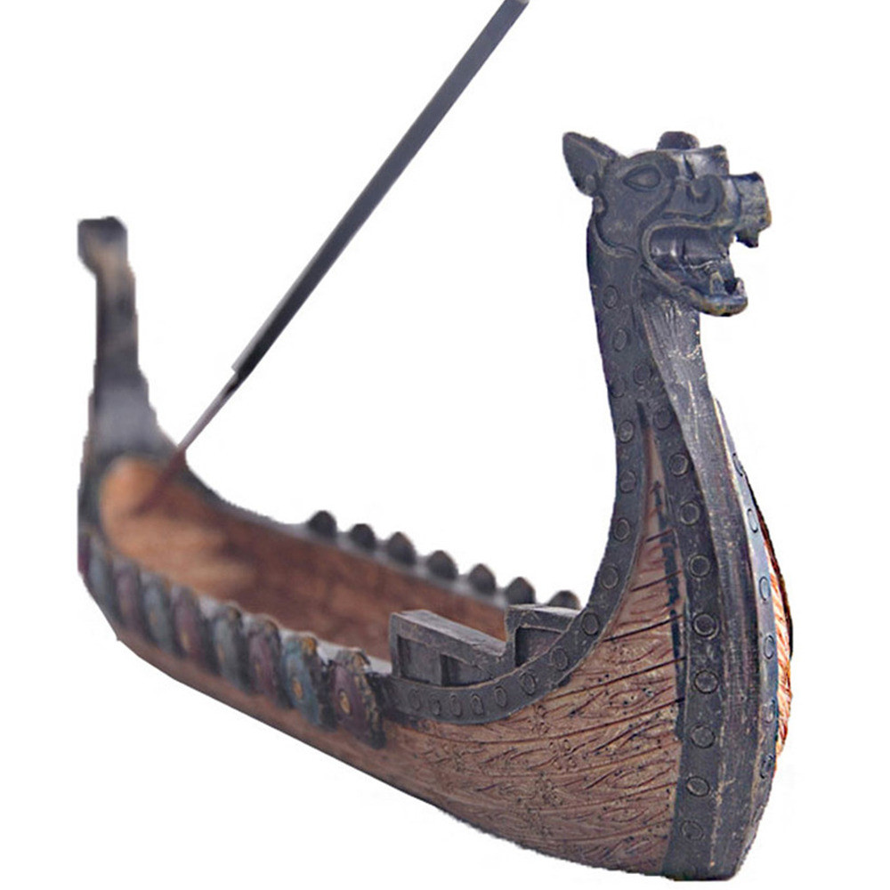 Viking Decoration Incense Stick Holder Retro Ships Ornament Exquisite Beautiful