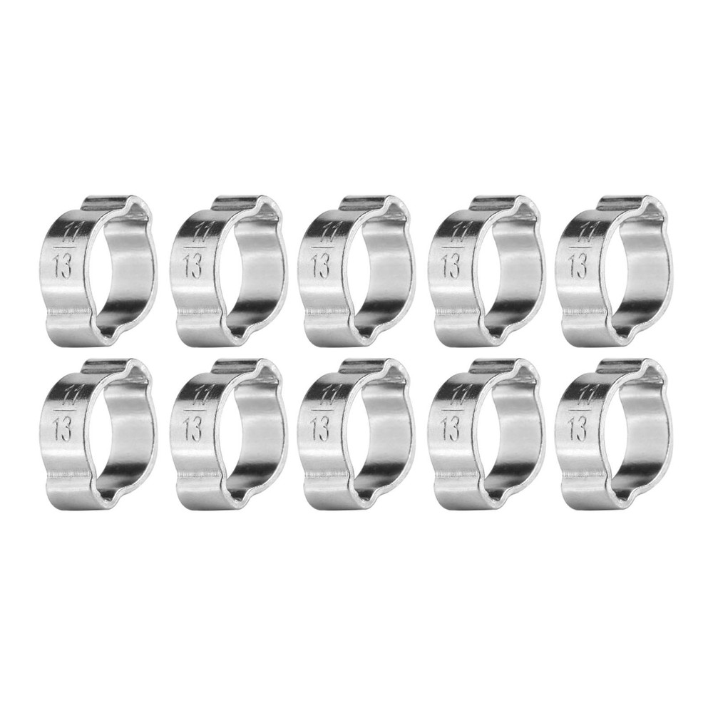 Zinc Plated Iron Two Ear Hose Clamps 5-23mm for Fuel Petrol Pipe Tube