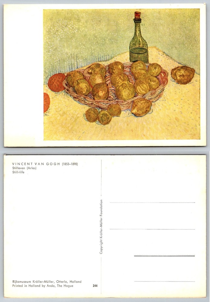 Van Gogh Still Life with Potatoes Arles Art Postcard Kröller-Müller Holland