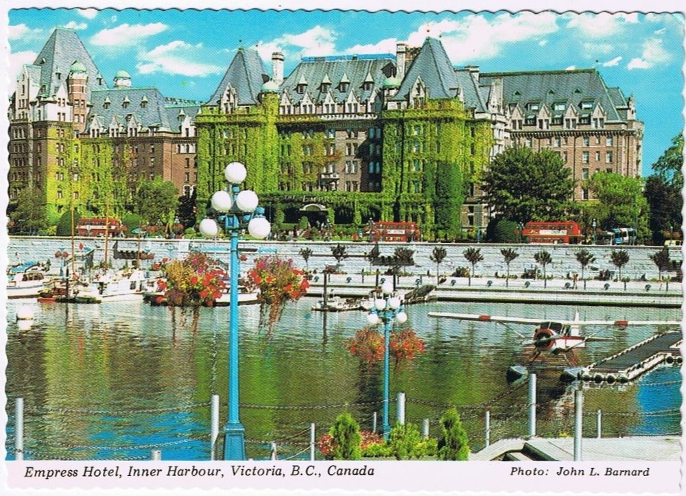 Postcard Empress Hotel Inner Harbour Victoria BC
