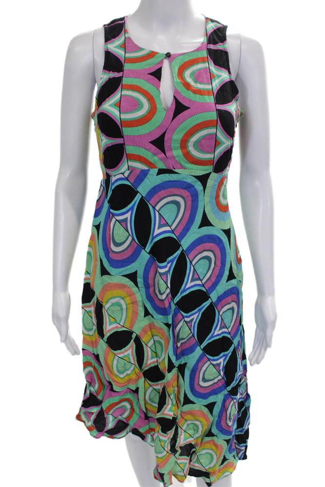 Anthropologie Womens A-Line Dress Multicolor Geometric Sleeveless Size 6Free Shipping in US $100+ Orders | $6.95 Orders Below