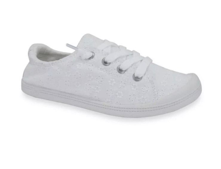 Jellypop Shoes Dallas Lace Up White Eyelet Sneakers Size 8.5