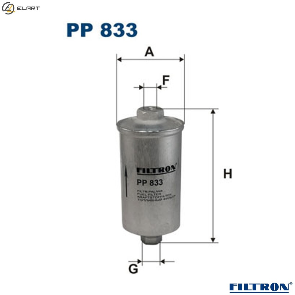 FUEL FILTER PP 833 FOR ALFA ROMEO VW GOLF/�/Cabriolet SCIROCCO JETTA CARIBE 2.0L