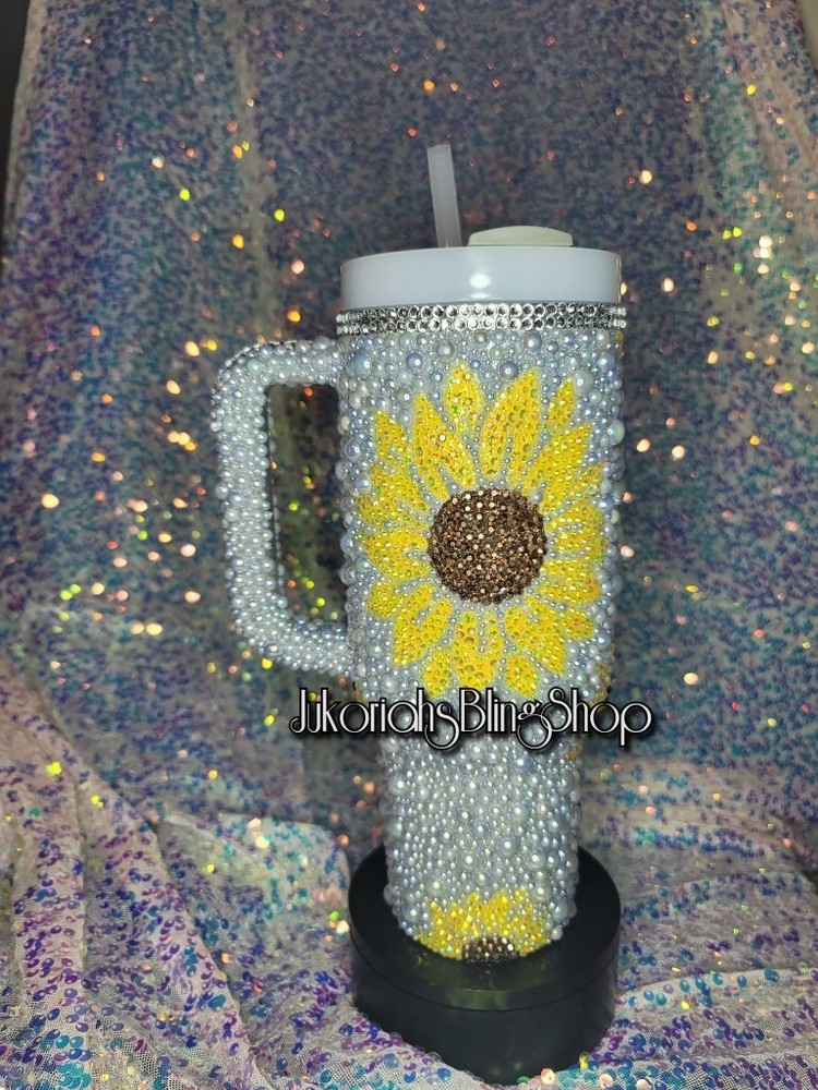 Bling  Stanley 40 Oz Tumbler Cup Stainless Steel H2.0 Flow State Quencher