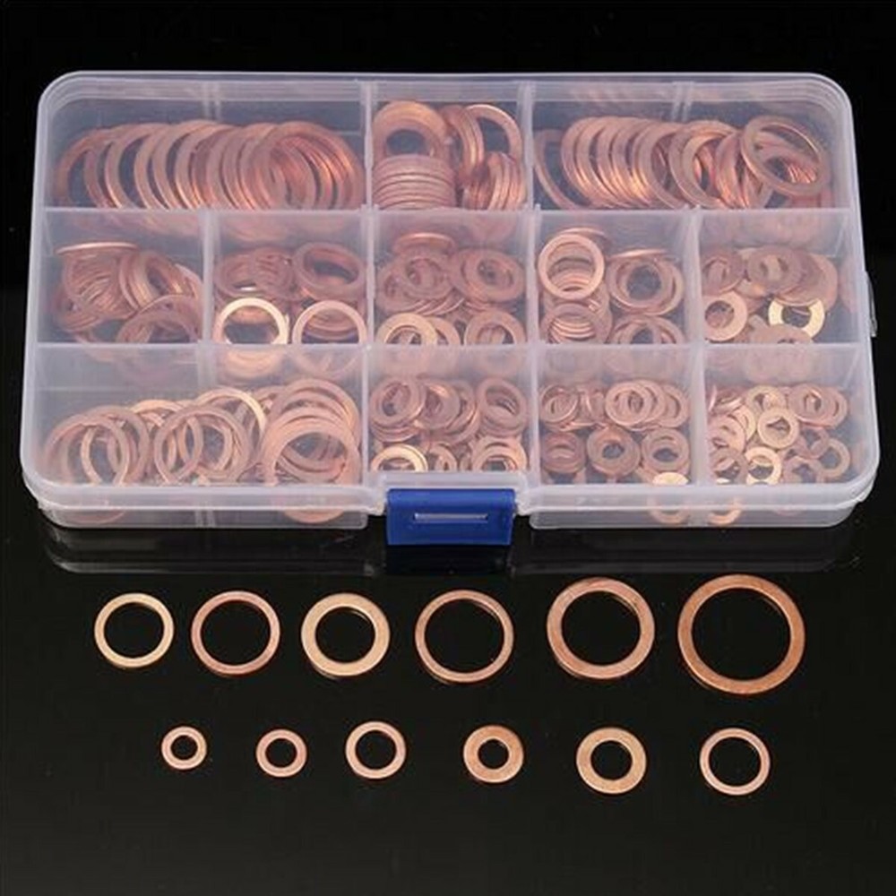 300x Motorcycle Bike Car SUV Brake Line Banjo Bolt Copper Crush Washers W/Case