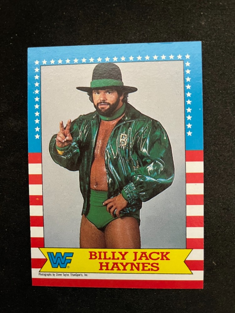 1987 Topps WWF Wrestling Card #8 Billy Jack Haynes Rookie Ex