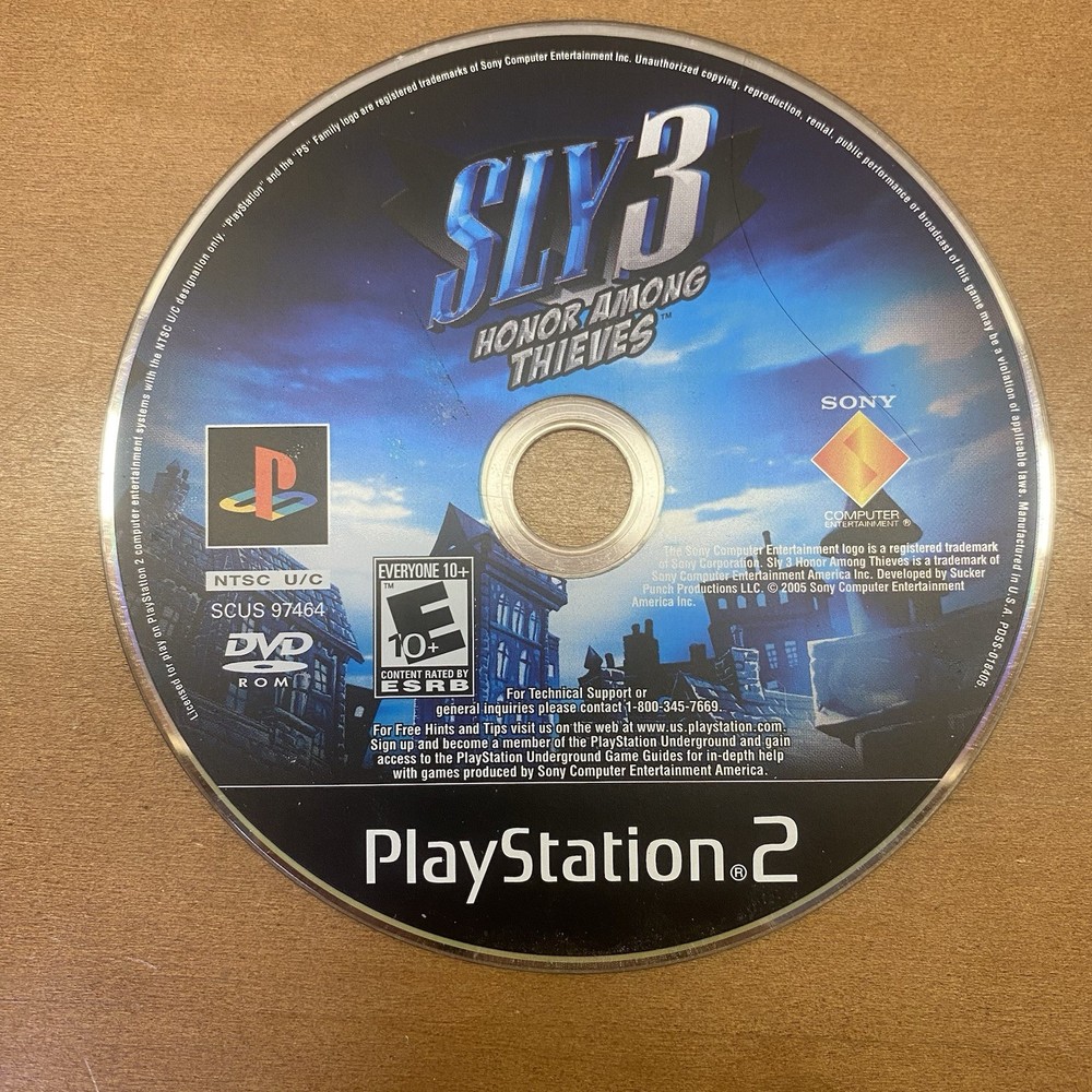 Sly 3: Honor Among Thieves (Sony PlayStation 2, 2005) Tested DISC Only