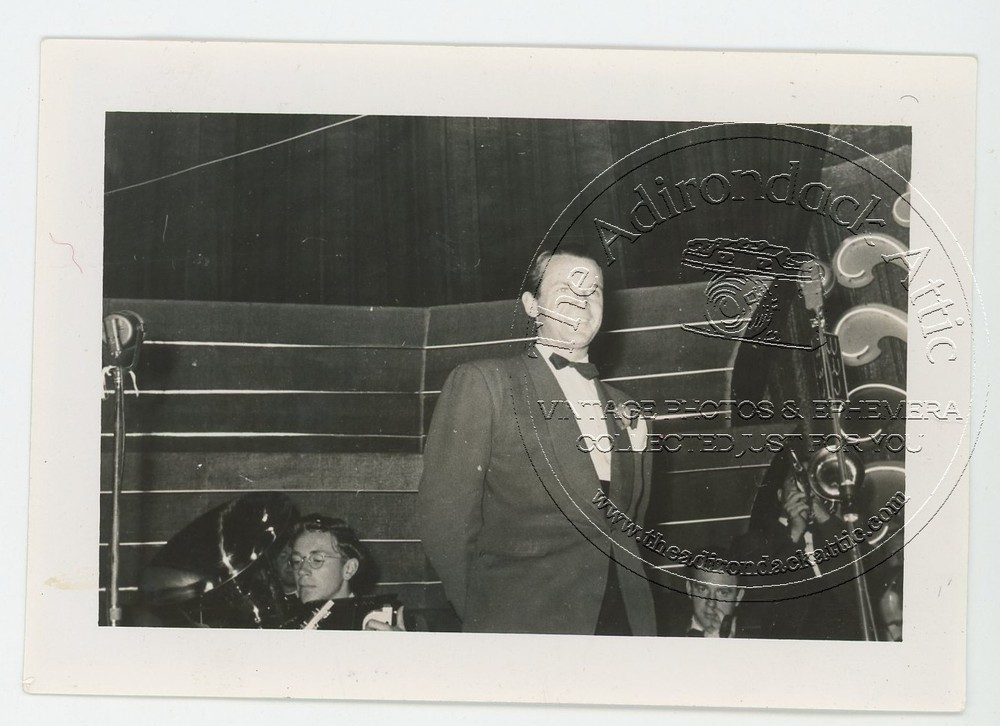 Larry Cotton with Horace Heidt Orchestra - 1940s Big Band Vintage Photo Snapshot