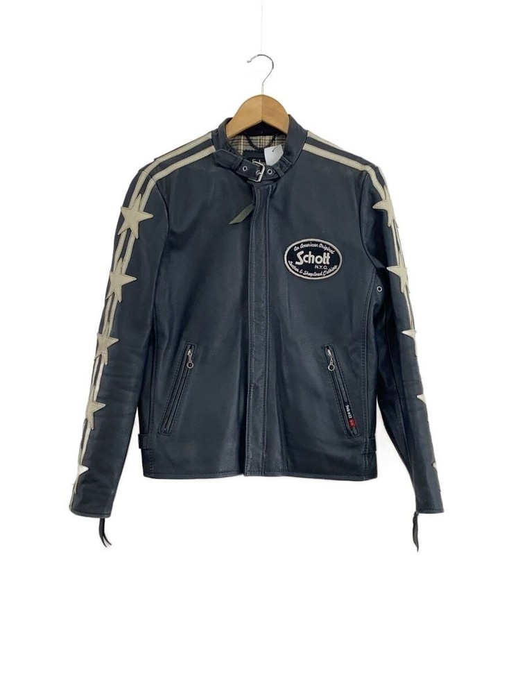 Schott Single Riders Jacket/S/Cowhide/Nvy/Plain/3131016 31901