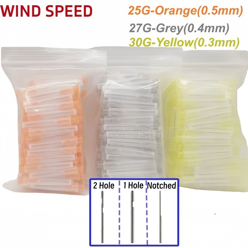 100pcs/Pack Dental Endo Irrigation Needle Syringe Tips Disposable 25G/27G/30G