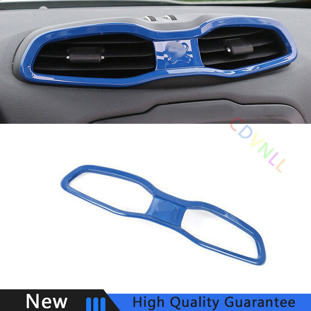 Fit For Jeep Renegade 2015-2020 Bright Blue Middle Console Air Outlet Vent Trim