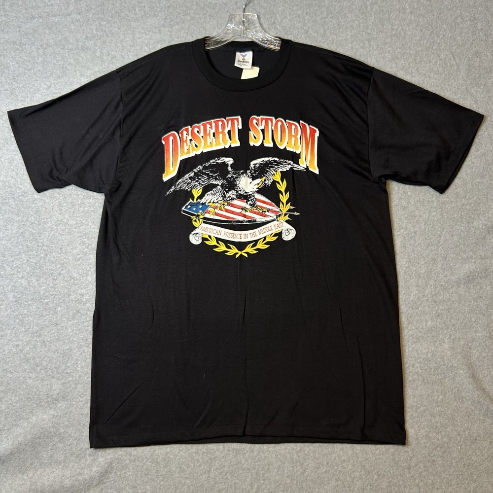 Vtg Operation Desert Storm Military Single Stitch T Shirt X-Large 90s