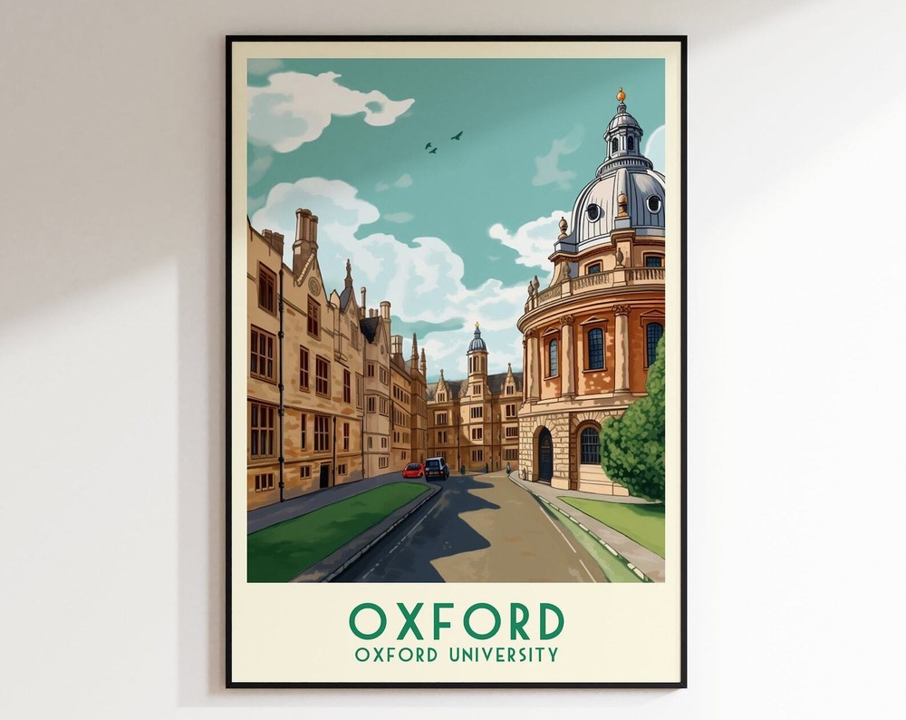 Oxford Travel Print Englan Print United Kingdom Home Decor Wall Art Wedding