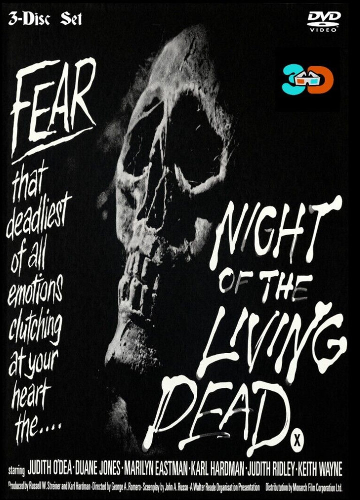 Night of the Living Dead 1968 3-DVD Set COLOR & B&W Edition George Romero Classic Horror