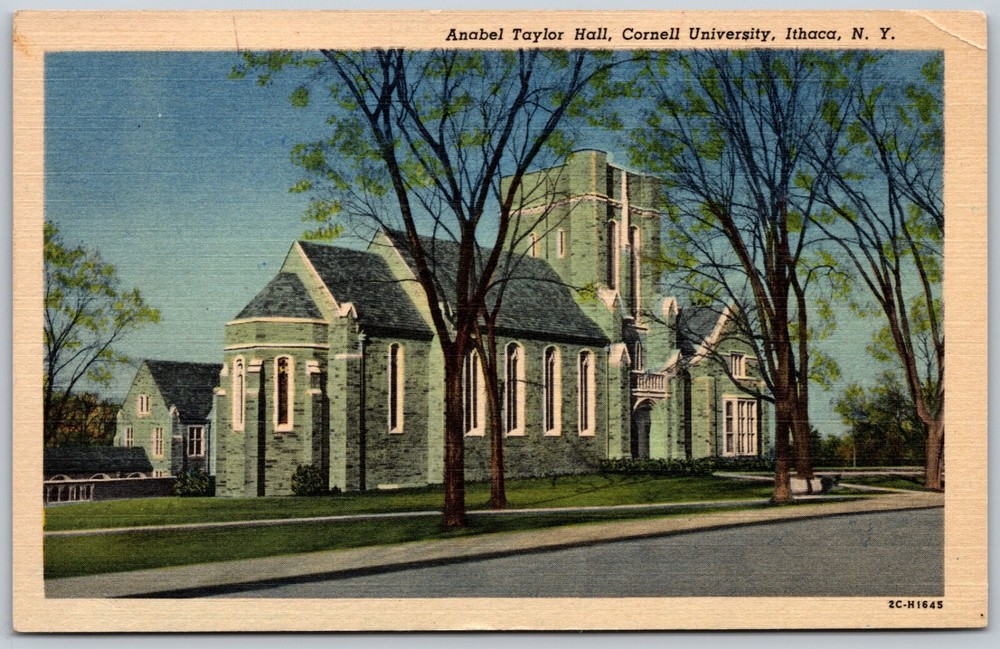 Anabel Taylor Hall Cornell University Ithaca New York Vintage Postcard 1982