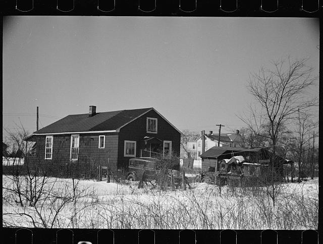 Photo:South Bound Brook New Jersey 1936 house snow Franklin Township