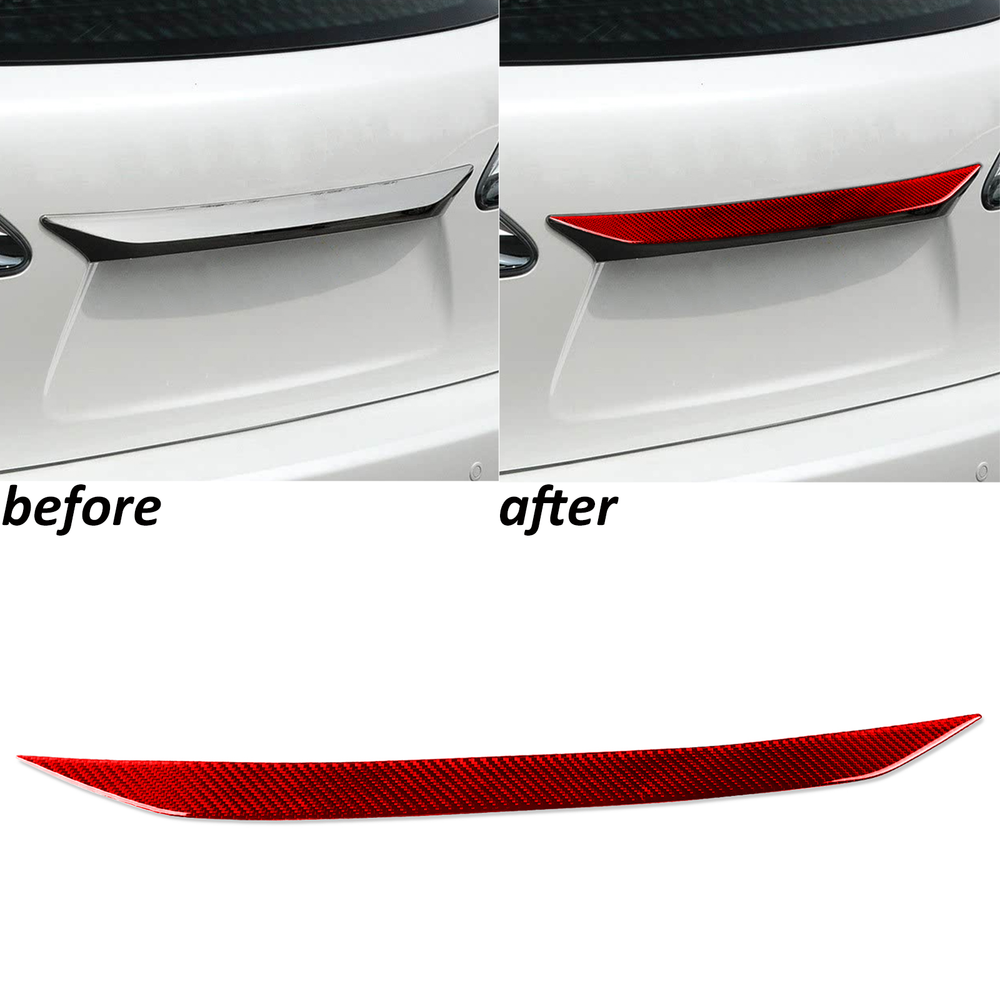Red Carbon Fiber Rear Trunk Liftgate Panel Trim For Lexus RX350 RX450h 2010-2015