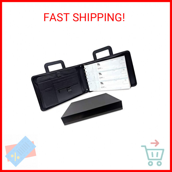 MSP 7 Ring Business Check Portfolio Binder with Handle, Zipper Closure for 3-to-