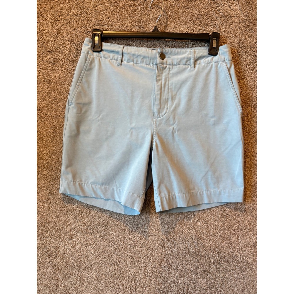 Faherty All Day Shorts Mens Light Blue Hybrid Board Shorts