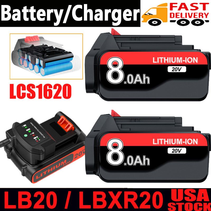 20V Black and Decker LBXR20 Lithium Battery and Charger Replacement