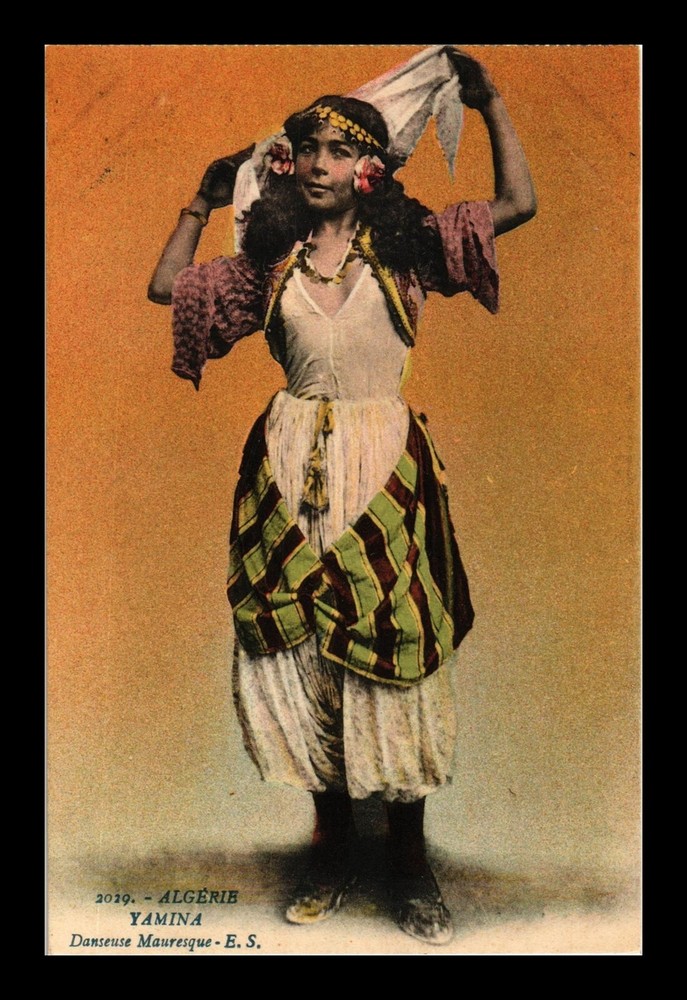 Dr Jim Stamps Postcard Algeria Woman Moorish Dancer In Traditional Costume