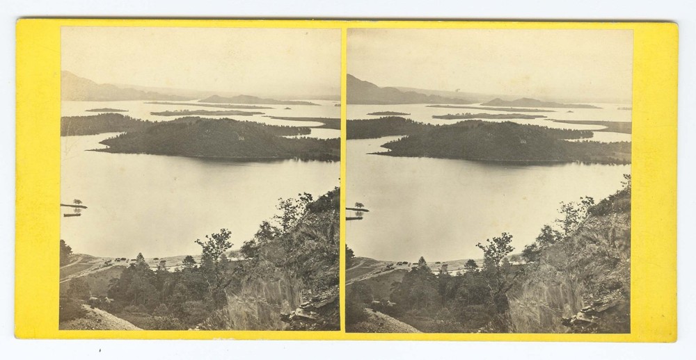 D1685~ SCOTLAND – Loch Lomond Nr Luss c.1860s Stereoview GW Wilson