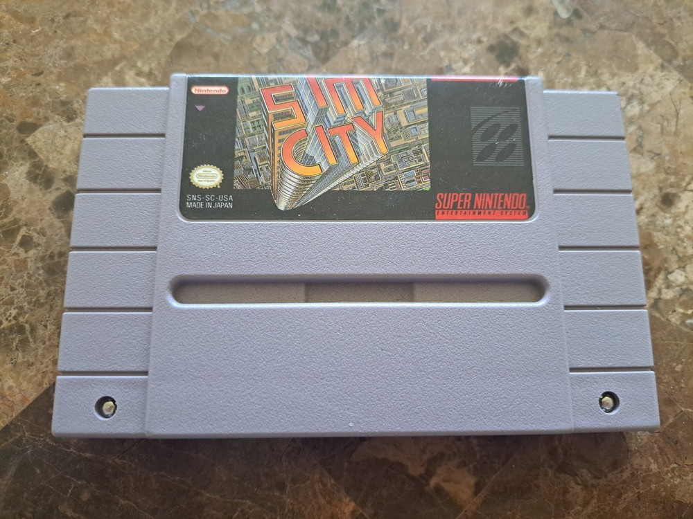 Sim City Super Nintendo SNES Authentic Working Free Fast Shipping