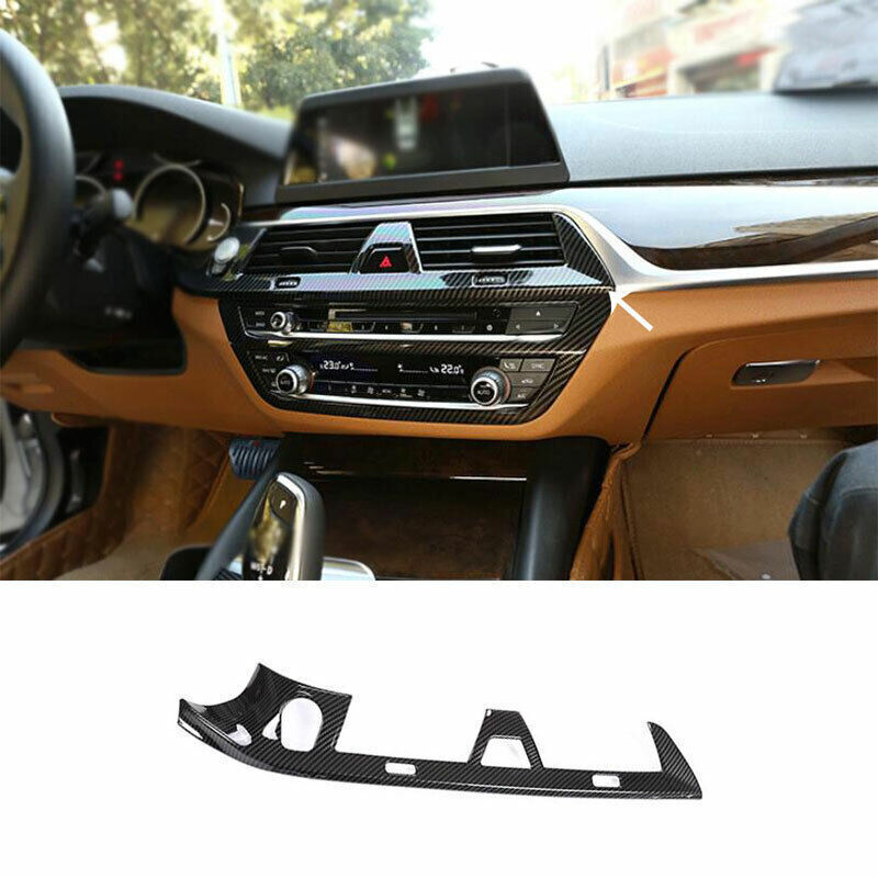 For BMW 5 Series 2018-2022 Carbon Fiber abs Middle Console Air Outlet Vent Trim