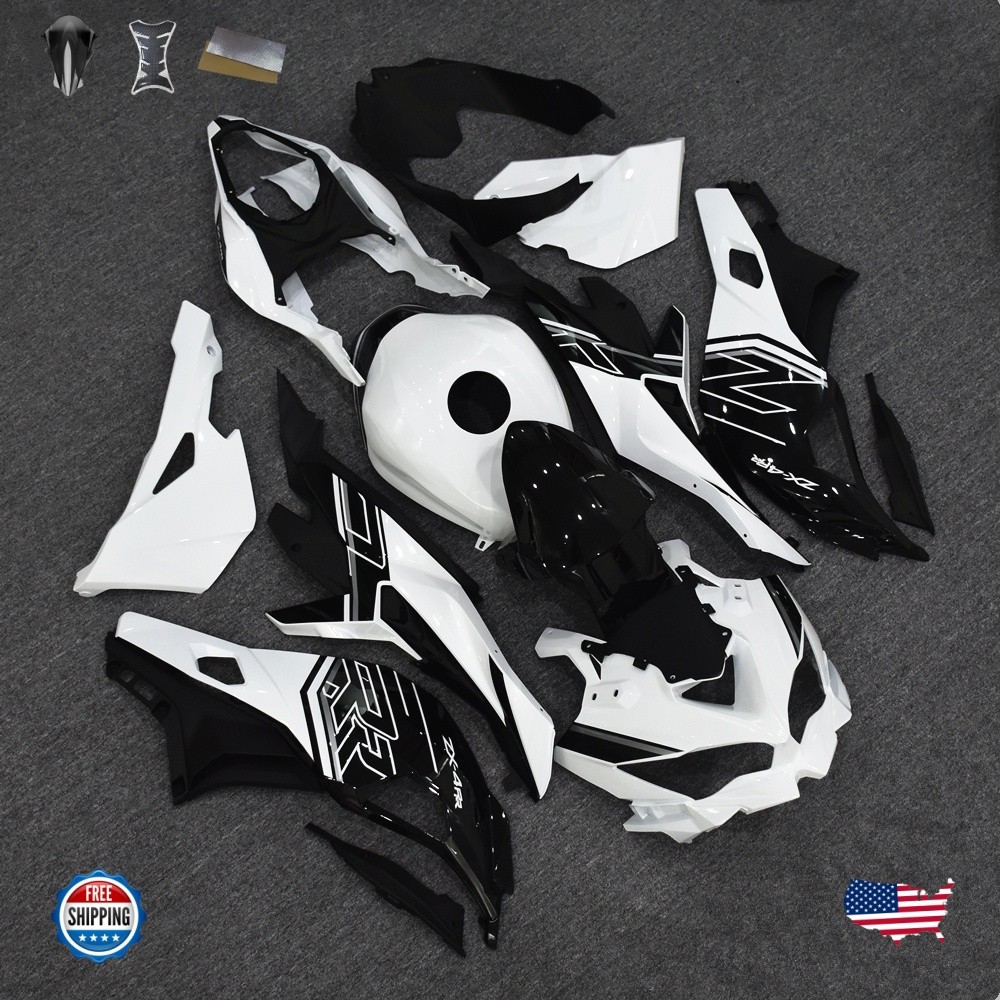 White Black Fairing Kit W/Tank For Kawasaki Ninja ZX4R ZX4RR 2023-2025 ZX-25R