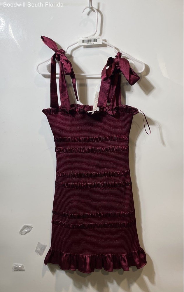 Cotton Candy LA Womens Burgundy Sleeveless Pullover Mini Dress Size S With Tag