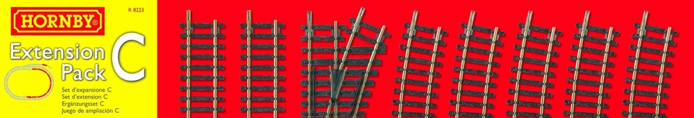 Hornby Hobby Train Tracks - R8223 Extension Pack C Track Pieces - Small Scale...