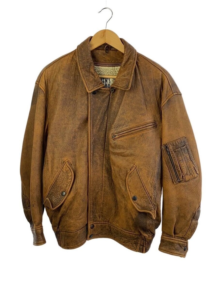 Leather Jacket Blouson/M/Leather/Brw/Plain// 3503