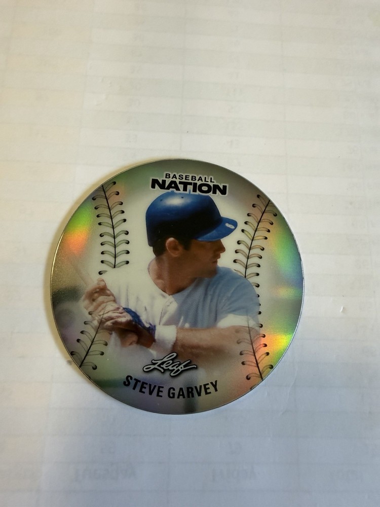 Steve Garvey 2026 Leaf Baseball Nation Mini Die-Cut Disc Silver  /75 Dodgers
