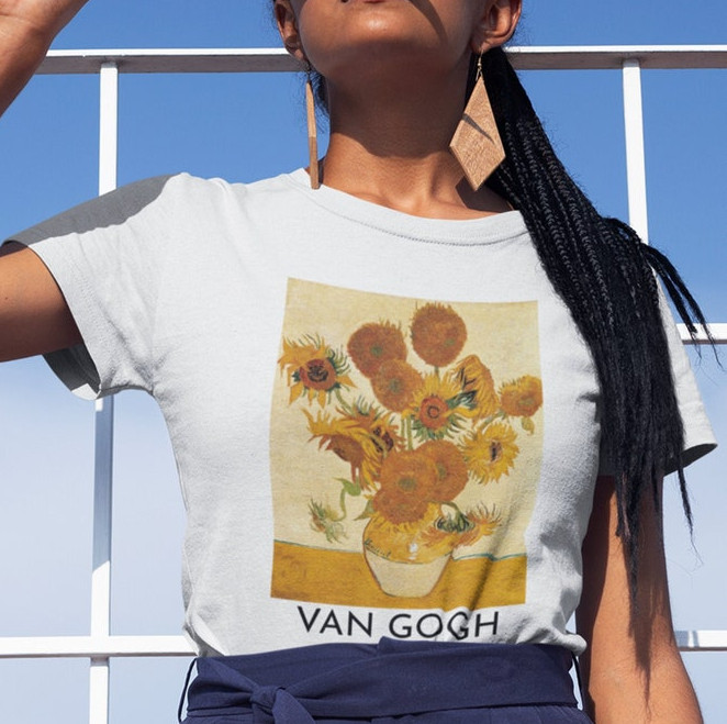 Vincent van Gogh - Sunflowers T-Shirt - Aesthetic Art T-shirt Unisex Tee