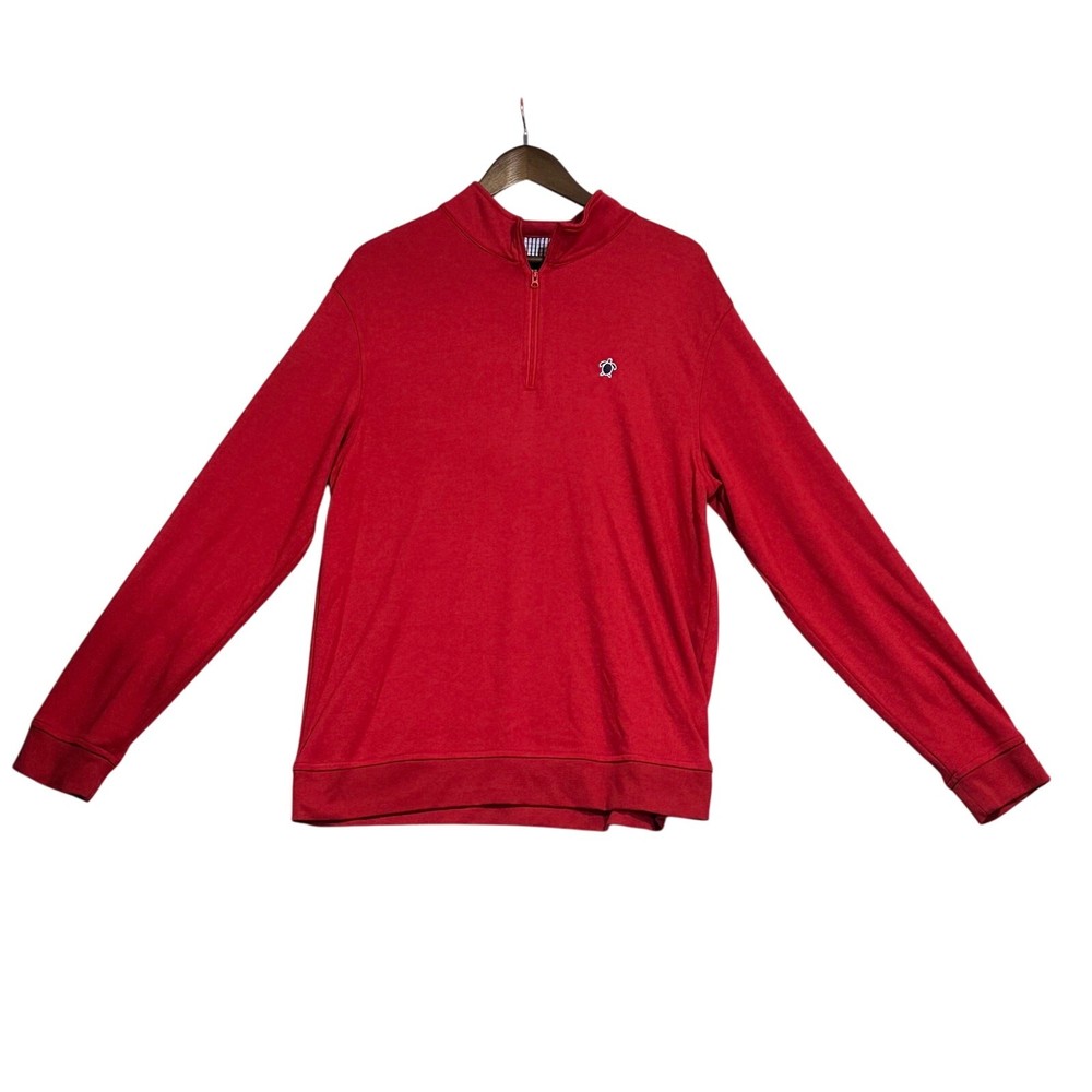 Men's Pullover Quarter Zip / Red / Large / Simply Southern