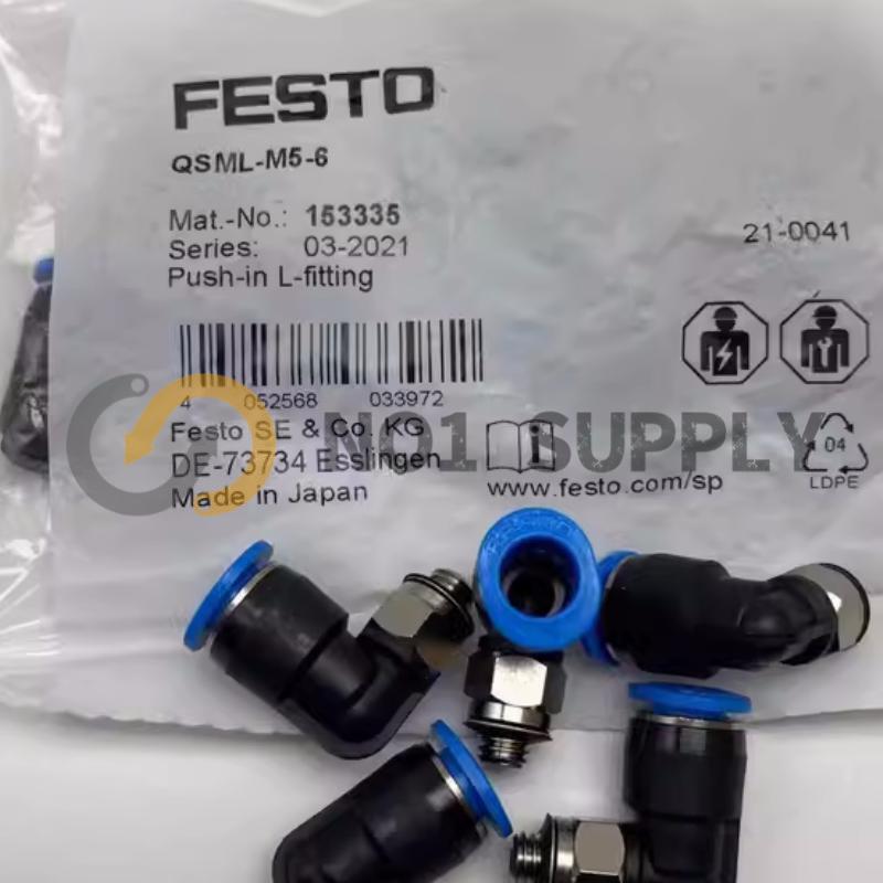10PCS NEW FESTO Qsml-M5-6 153335 Push in fitting, mini series QSM #G