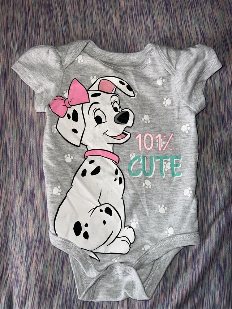 Adorable Disney Baby One peice  101% Cute Dalmations Penny 3-6m