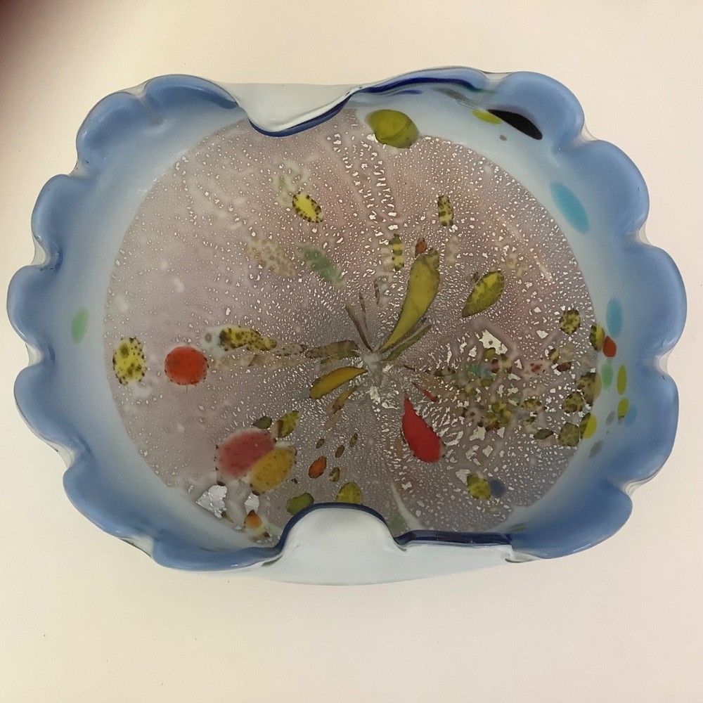 murano glass dish vintage