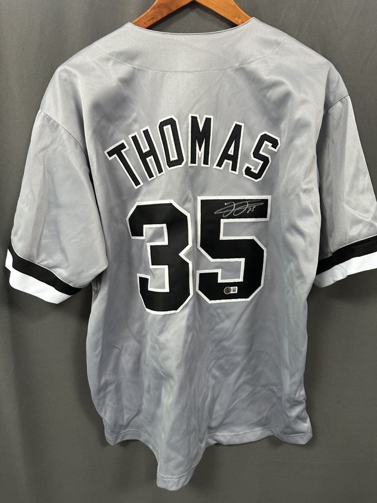 Frank Thomas HOF Signed Chicago White Sox Baseball Jersey AUTO BAS Beckett Sz XLPROBSTEIN is actively accepting consignments !!