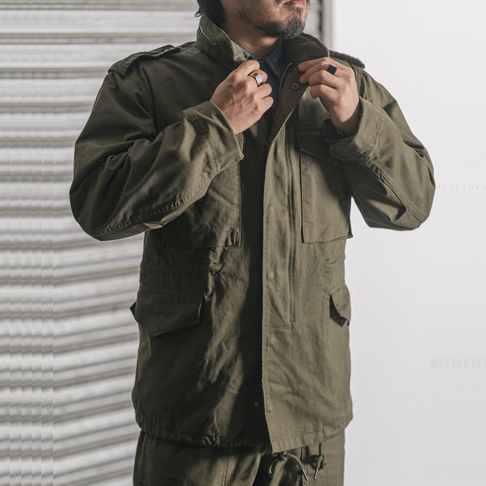 Field Jacket Men's Military Jacket Vintage Casual Coat Hooded Jacket Windbreak