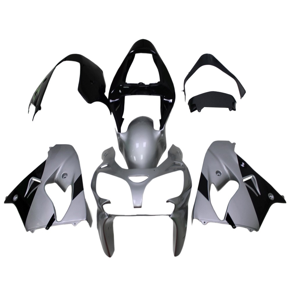 Silver Black Fairing Kit for 2002 2003 Kawasaki Ninja ZX9R Injection Bodywork