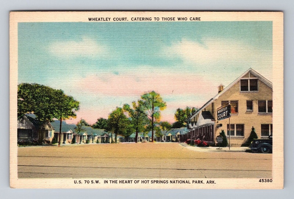 Arkansas AR Hot Springs National Park Wheatley Court Vintage Postcard