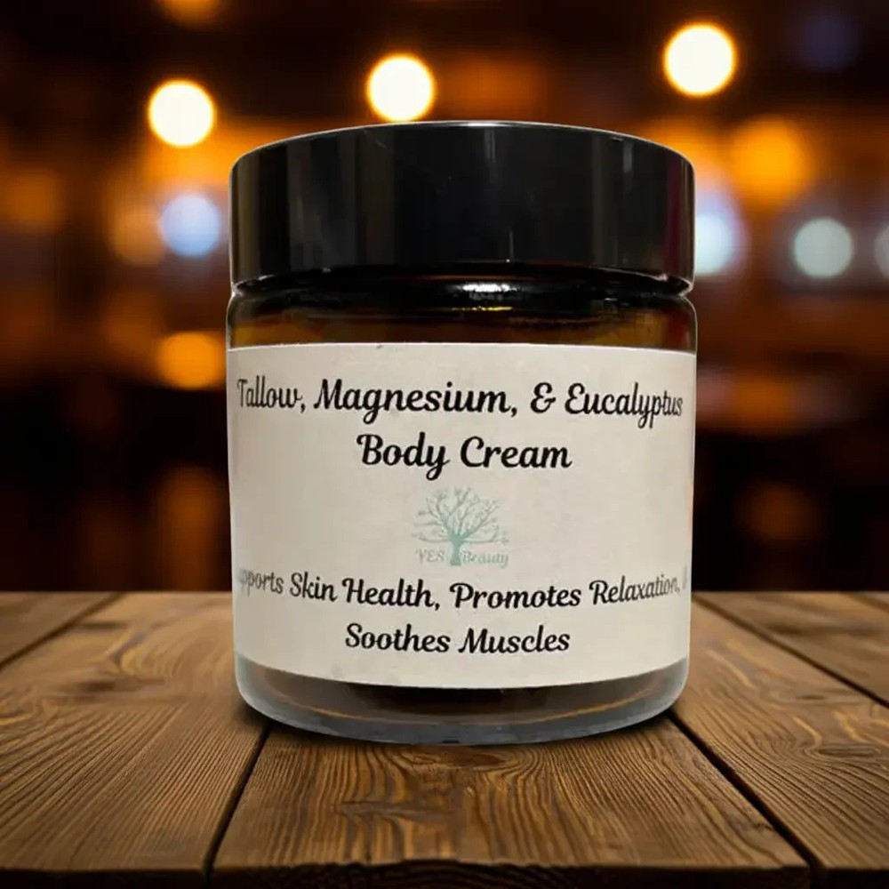 Tallow, Magnesium, Eucalyptus Body Cream | Promotes Relaxation | Soothes Muscles