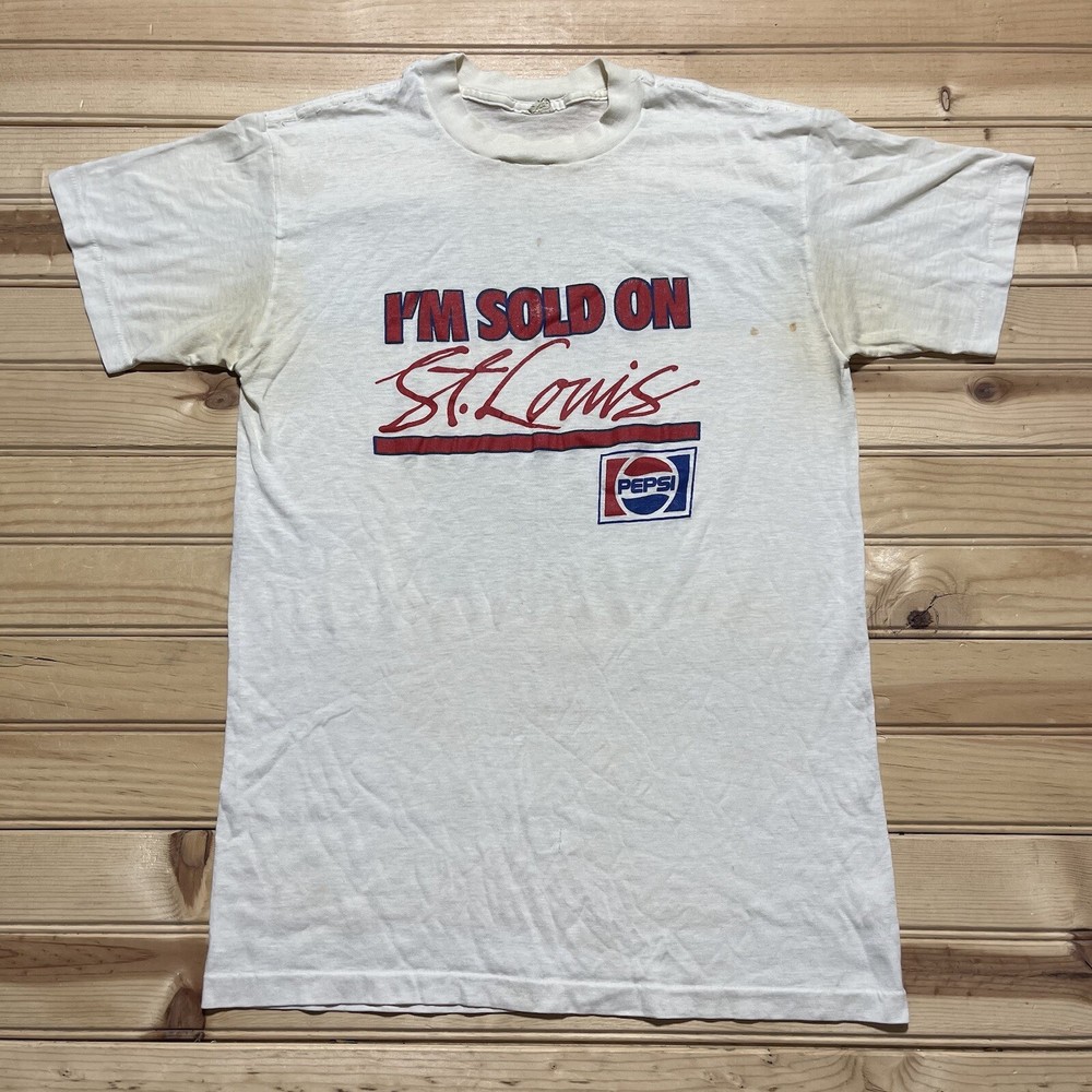 Vintage 80s I’m Sold On Pepsi Promo St. Louis Single Stitch Shirt Size Medium