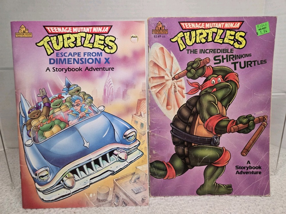 Teenage Mutant Ninja Turtles Lot Of 2 Books Storybook Adventure 90s