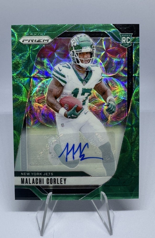 Malachi Corley RC AUTO /75 Color Match 2024 Panini Prizm Green Scope #369