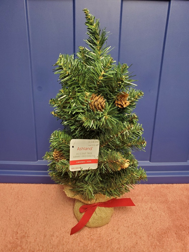 Ashland Christmas Tree Accent Tree w/ Weighted Base Christmas Decor Tree 17