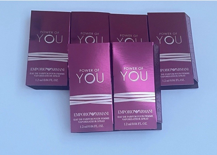 Emporio Armani Power of  You Sample 1.2ml EDP Spray Travel Size Lot of 6 NEW