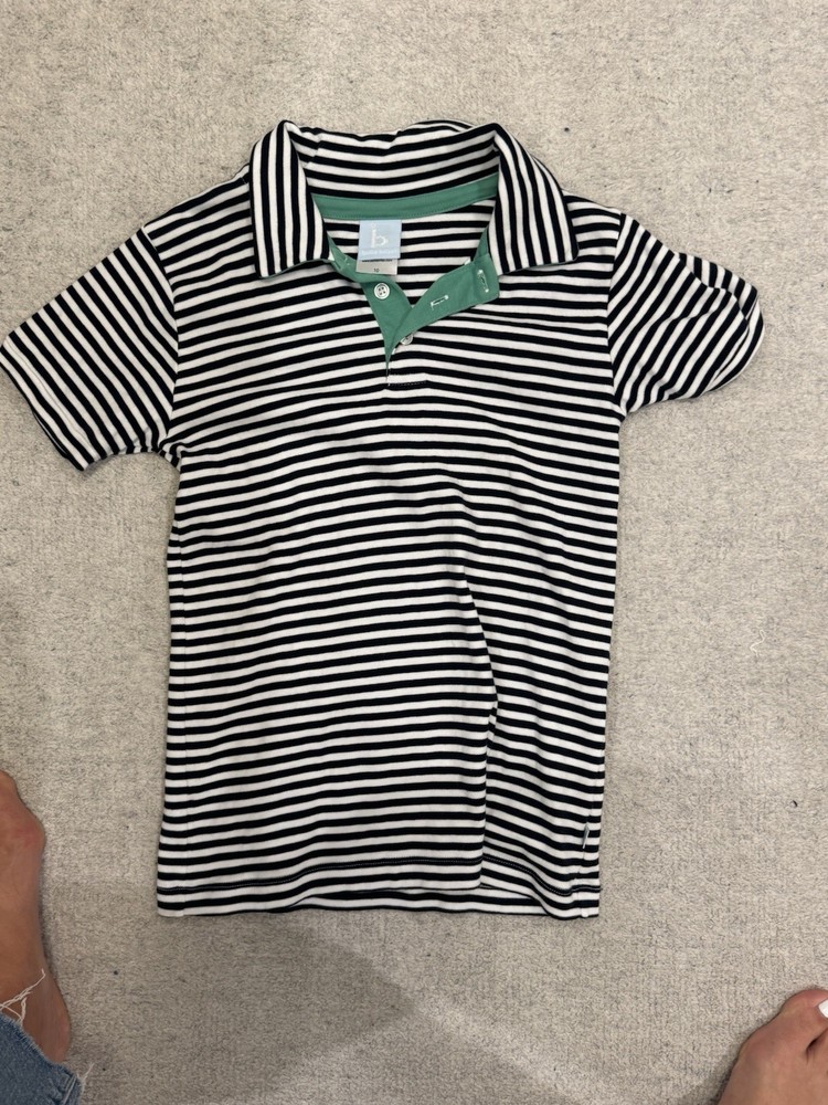 Bella Bliss Boys Polo Navy / White Size 10 Never Worn